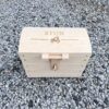 houten schatkist met naam en traktor door taste of wood