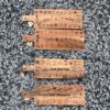 langwerpige borrelplank met tekeningen van de kinderen door taste of wood