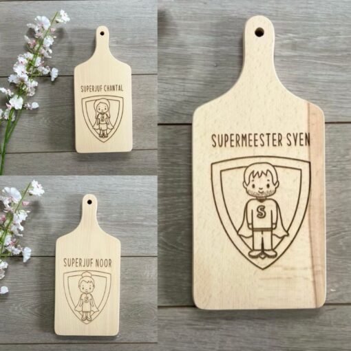 super juf of super meester gepersonaliseerd naar je eigen juf of meester door taste of wood