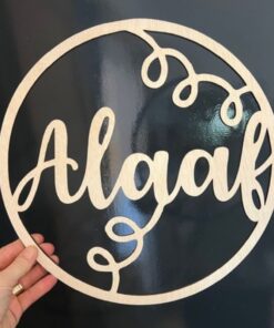 houten cirkel met Alaaf leuk voor de carnaval door Taste of Wood