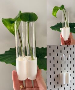 Reageerbuis houder voor de Ikea Skadis pegboard. Geschikt voor 2 buisjes door Taste of Wood.