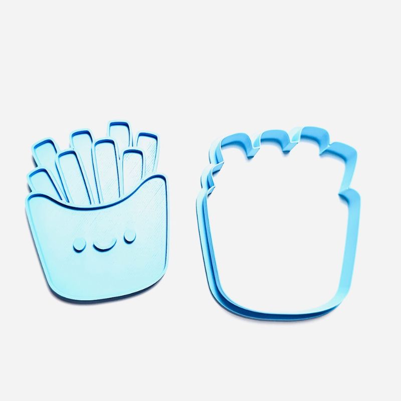 uitsteker met stempel voor koekjes of klei met franse frietjes door taste of wood
