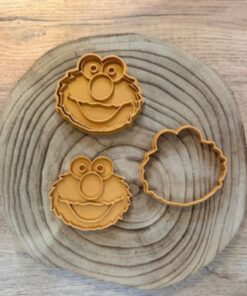 uitsteker met stempel voor koekjes of klei met Elmo door taste of wood