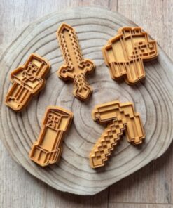 minecraft uitstekers met stempel voor koekjes of klei door taste of wood