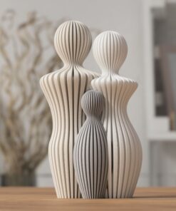 familie beeldjes met 1 kind door taste of wood.