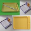 Schrijfoefening bord voor zand of zout voor Colourful play door taste of wood